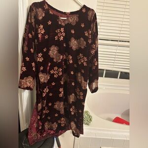 Floral Velvet Dress palachi chest 40